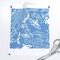 Under The Sea Blue Dolphin Shark Whale Block Print Custom Printed Fabric by Spoonflower Various Fabrics by the Yard or Fat Quarter